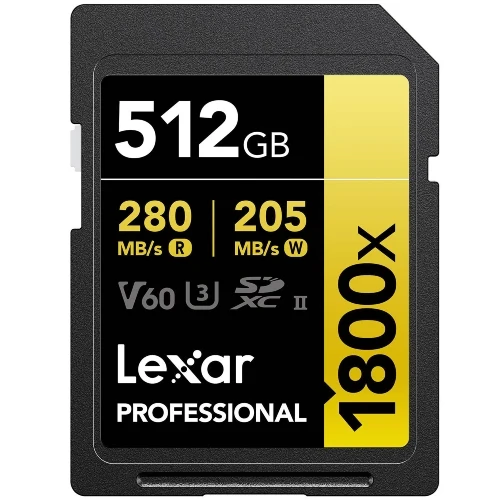 Lexar Professional Or Carte SD UHS-II - R280/W205 MB/s - 512GB - V60