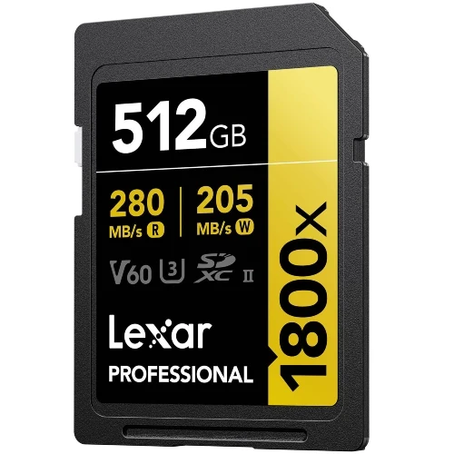 Lexar Professional Or Carte SD UHS-II - R280/W205 MB/s - 512GB - V60