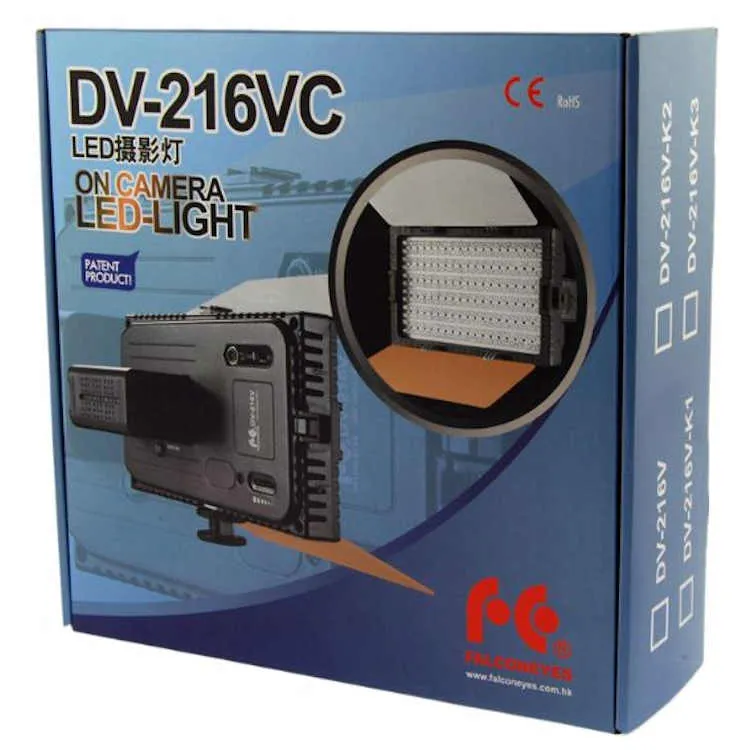 Falcon Eyes Kit Lampe LED Variable DV-216VC-K2 Sur Batterie