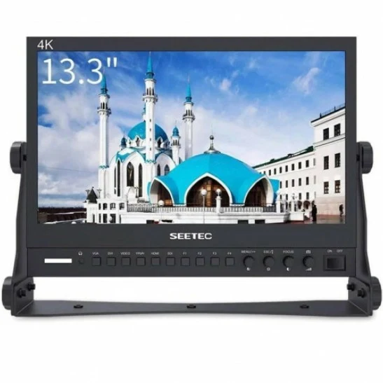 Feelworld Seetec 13,3 "Aluminium Design IPS 1920 × 1080 Pro Broadcast LCD Monitor avec 3G-SDI HDMI AV
