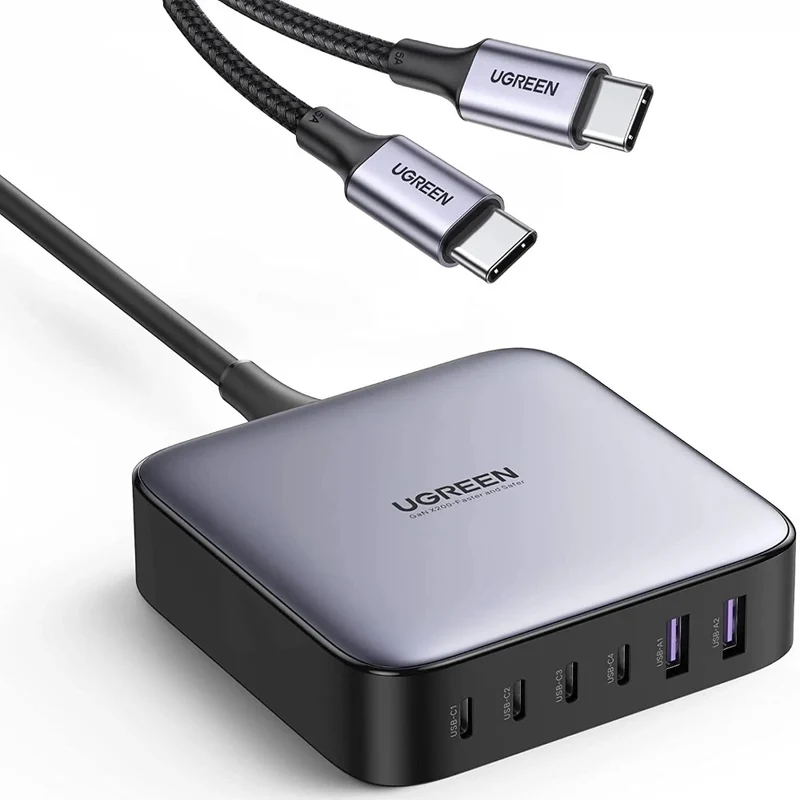 Ugreen 40914 GaN 200W Chargeur de bureau (6 ports)