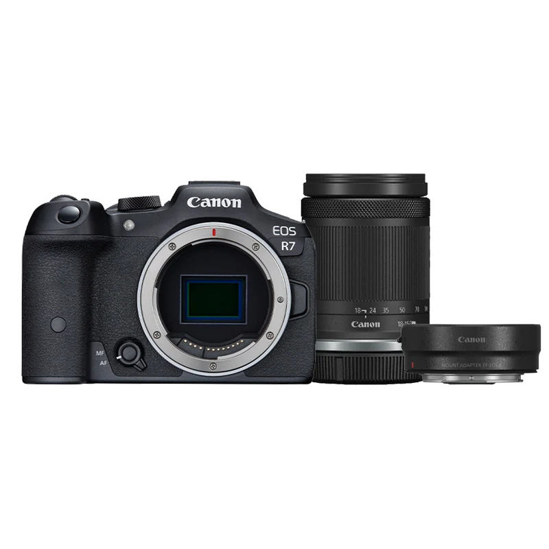 Canon EOS R7 boîtier + RF-S 18-150mm f/3.5-6.3 IS STM + adaptateur EF Pour Monture RF