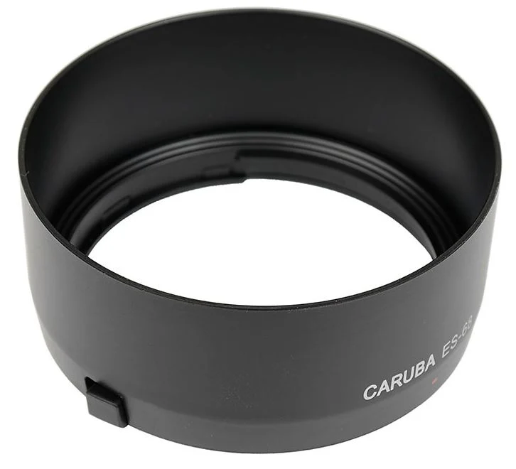 Canon EF 50mm f/1.8 STM + pare-soleil + beschermingsfilter + chiffon pour objectif