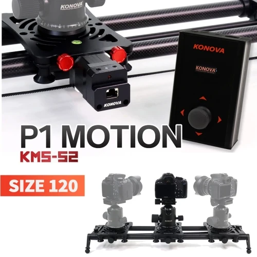 Konova P1 120cm Carbon Appareil photo Slider (w/ KMS-S2)