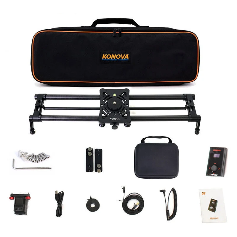 Konova P1 120cm Carbon Appareil photo Slider (w/ KMS-S2)
