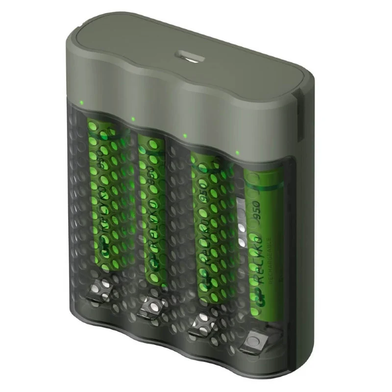 GP Chargeur de batterie USB M451 + 4x piles ReCyko AA 960mAh