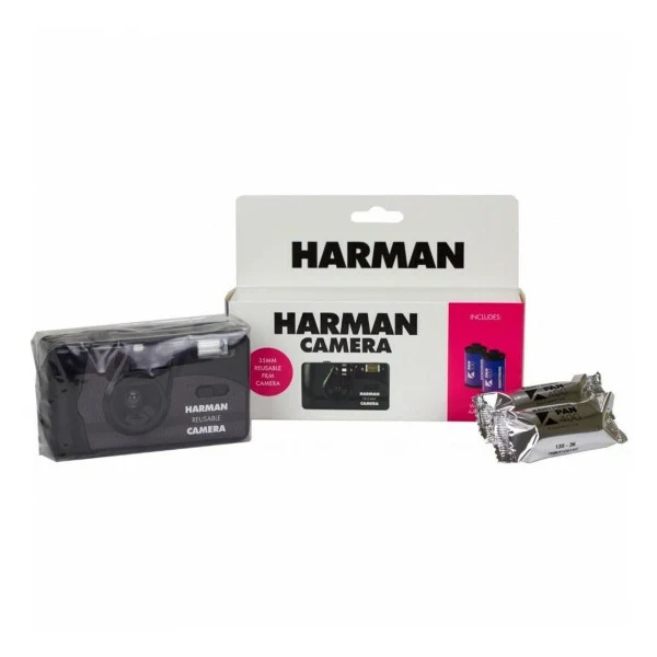 Harman Kentmere Réutilisable Appareil photo avec Flash+ 2 X Kentmere Panoramique 400 Film