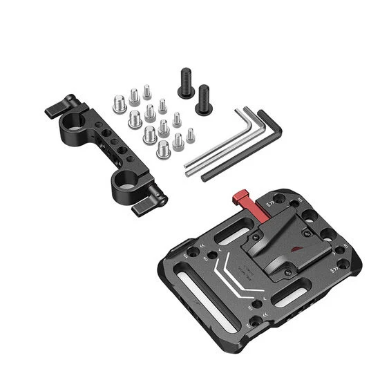 SmallRig V-Mount Plaque de batterie avec double pince de tige de 15mm 3016