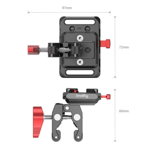 SmallRig 2989 Mini V-Mount Batterie Plate avec Pince en Forme de Crabe