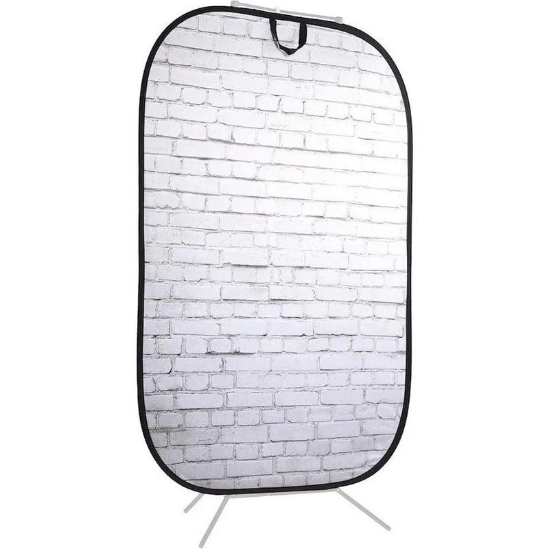 Manfrotto Toile de fond pliante Urban 1,5x2,1m peinte en blanc/gris industriel brique