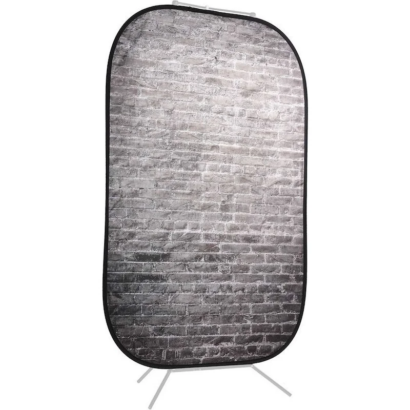 Manfrotto Toile de fond pliante Urban 1,5x2,1m peinte en blanc/gris industriel brique