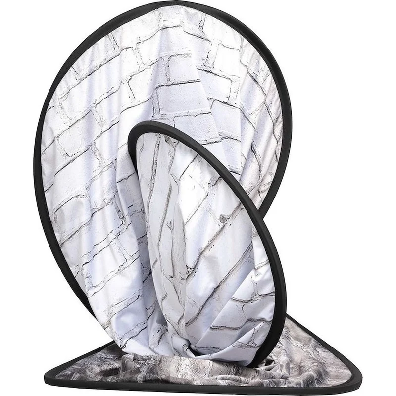 Manfrotto Toile de fond pliante Urban 1,5x2,1m peinte en blanc/gris industriel brique
