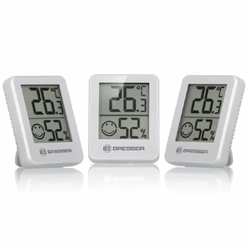 Bresser Temeo Hygro Indicateur Set de 3 unités blanc