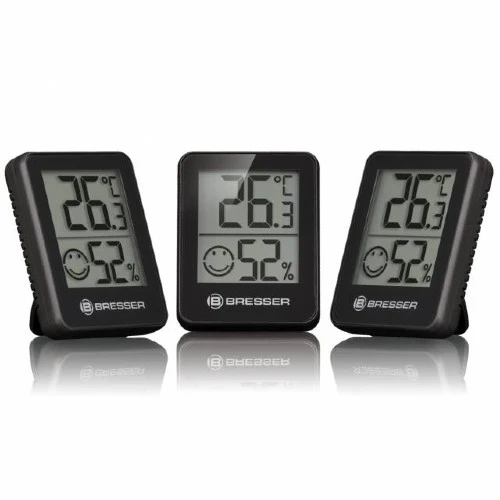 Bresser Temeo Hygro Indicateur Set de 3 unités noir