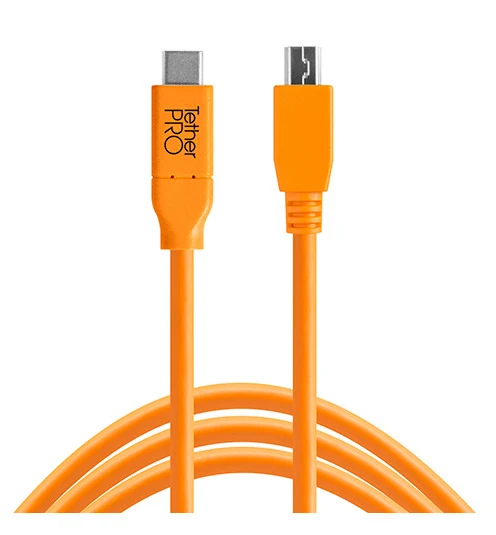 Tether Tools TetherPro USB-C vers 2.0 Mini-B 8 Broches 4,6m Orange