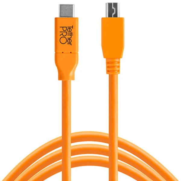 TetherTools TetherPro USB-C vers Mini-B 5 Broches 4,6 M Orange