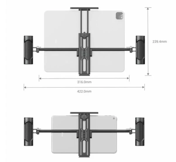 SmallRig Support de tablette avec double poignée pour iPad 2929