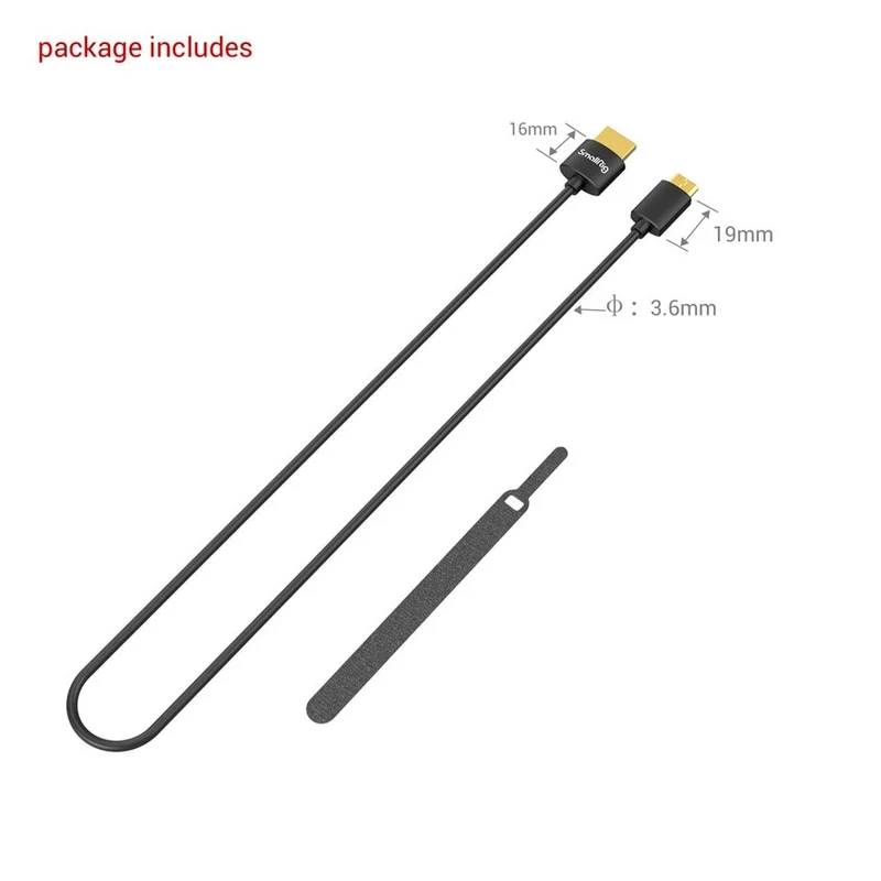 SmallRig Ultra Slim 4K HDMI Câble (C To A) 55cm 3041