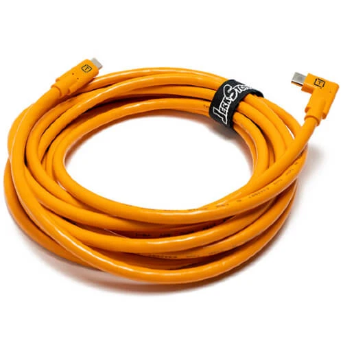 Tether Tools TetherPro USB-C vers USB-C à angle droit - orange