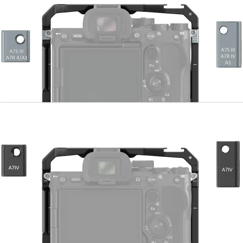 SmallRig 3594 Cage pour Sony Alpha 7S III/Alpha 7 IV/Alpha 7R IV/Alpha 1 avec poignée de batterie VG-C4EM