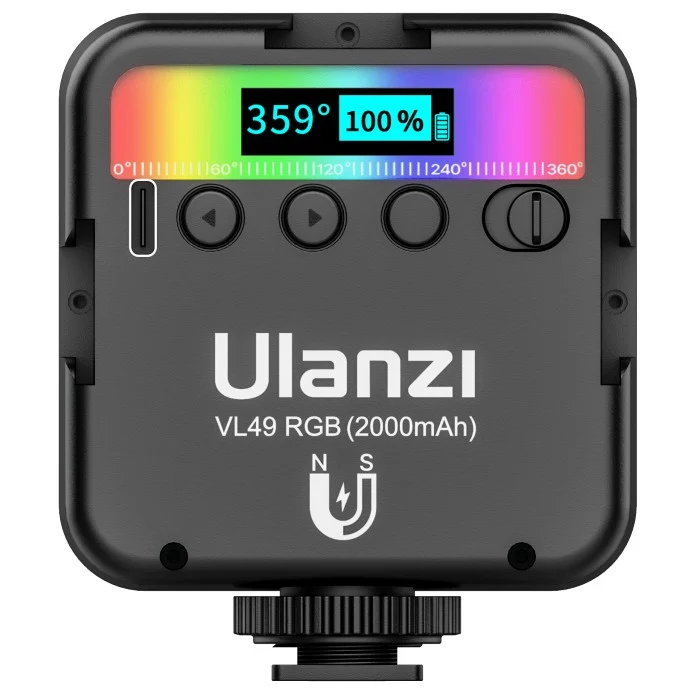Ulanzi VL49 Lampe vidéo LED RVB multi-couleurs
