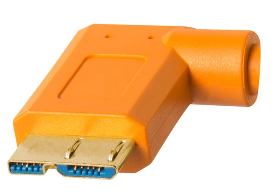 Tether Tools TetherPro USB 3.0 A Male To Micro B Right Angle 4,6m Orange