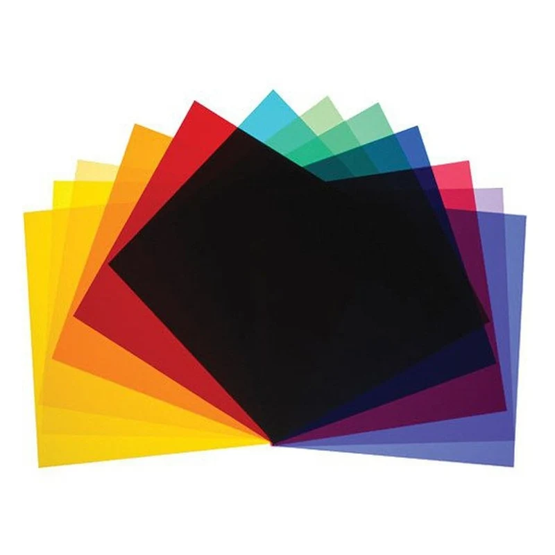 Filtres de couleur pour Broncolor P65, P45, PAR et réflecteur d'arrière-plan (12 pièces)