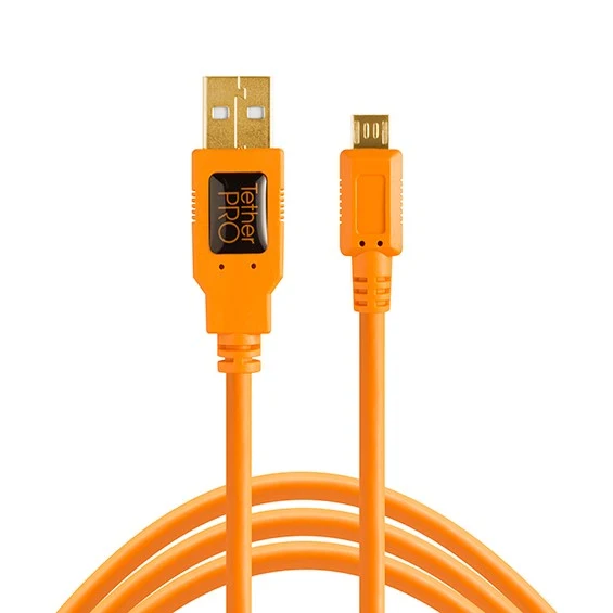 Tether Tools TetherPro USB 2.0 A Male à Micro-B 5-pin 4,6 m Orange