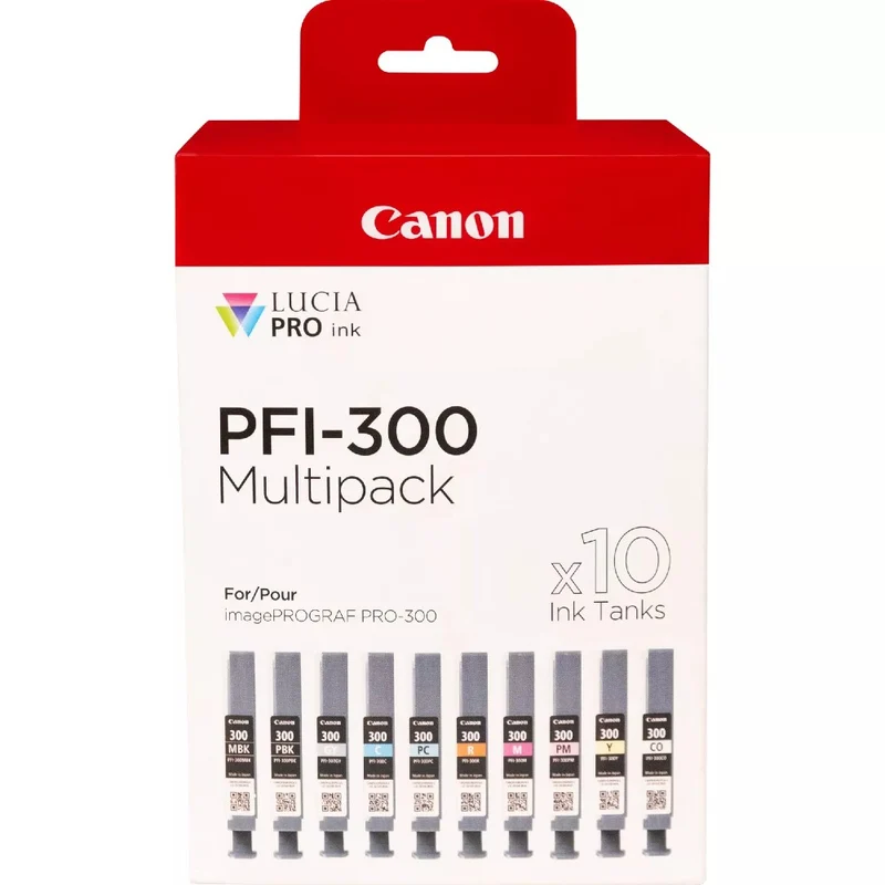 Canon PFI-300 MBK/PBK/C/M/Y/PC/PM/R/GY/CO paquet multiple