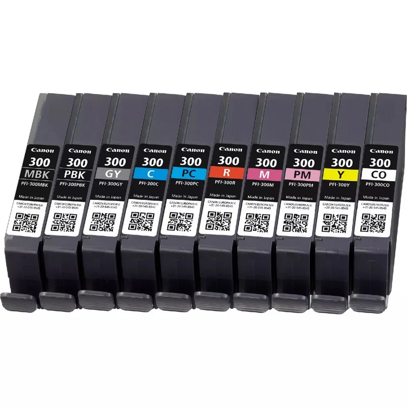 Canon PFI-300 MBK/PBK/C/M/Y/PC/PM/R/GY/CO paquet multiple
