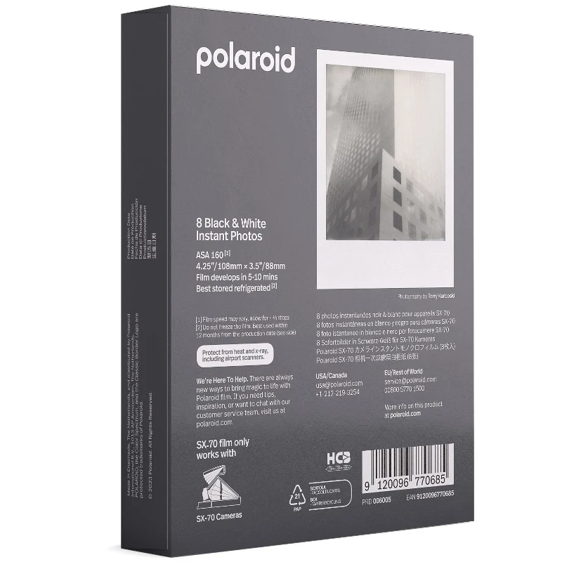 Polaroid B&W Instant Film pour SX70