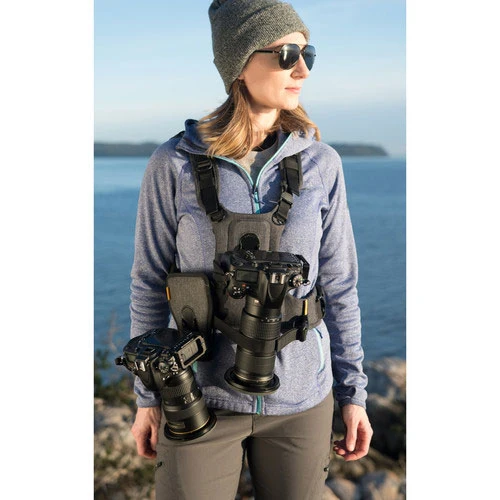 Cotton Carrier Harnais pour 2 Appareils Photo G3 Gris Anthracite