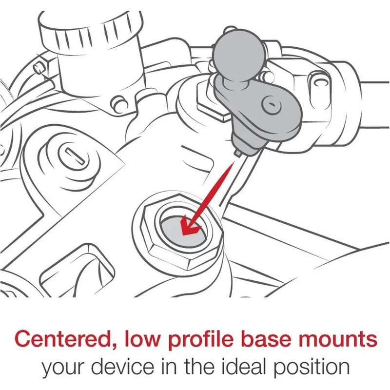 Ram Mounts Base de potence de vélo avec boule de 2,5 cm de diamètre