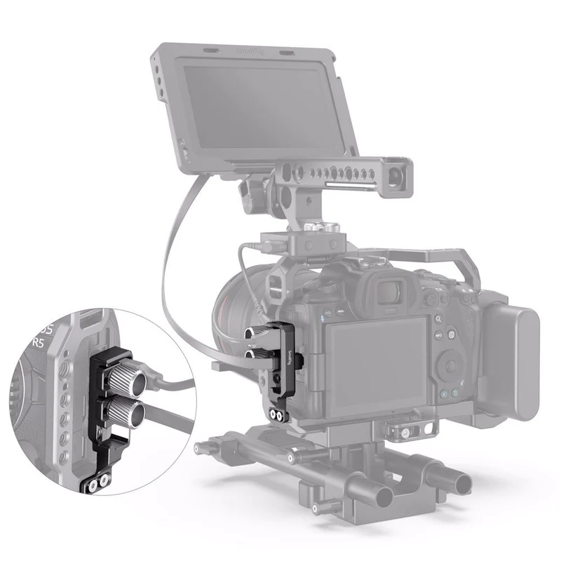 SmallRig HDMI et USB-C Câble Pince pour EOS R5 et R6 Cage 2981