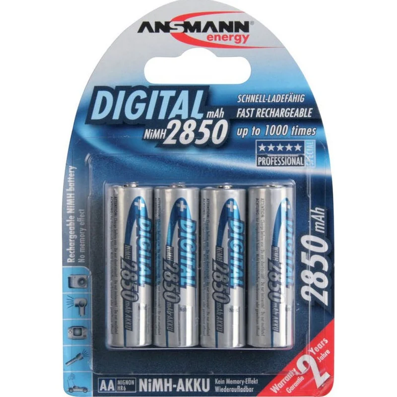 Ansmann Lot 4 Piles AA 2850 mAh