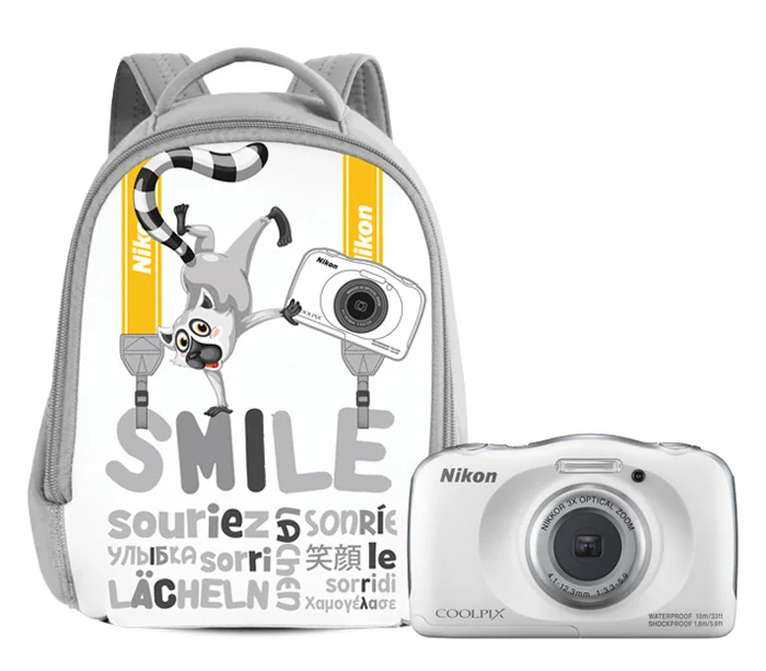 Nikon W100 Coolpix Sac à Dos Blanc