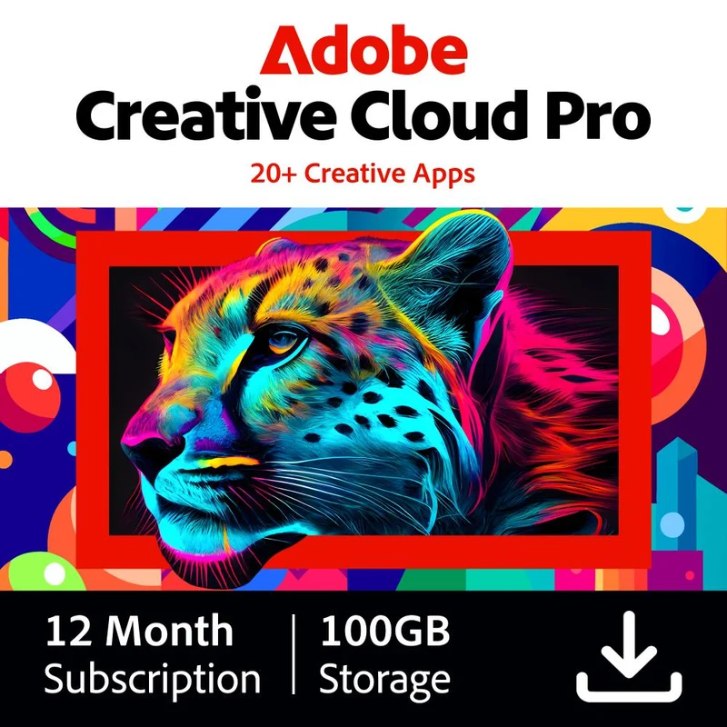 Adobe Creative Cloud Pro Individual - 100GB - 12 mois / 1 Appareil - PC/MAC *DOWNLOAD*