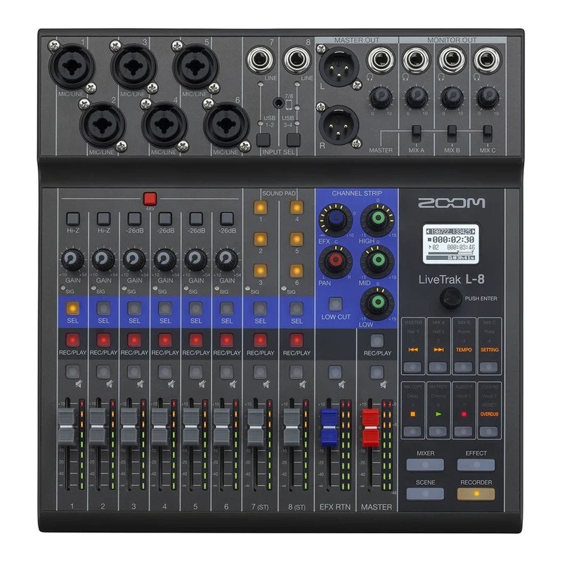 Zoom LiveTrak L-8 Digital Mixer pour Podcast