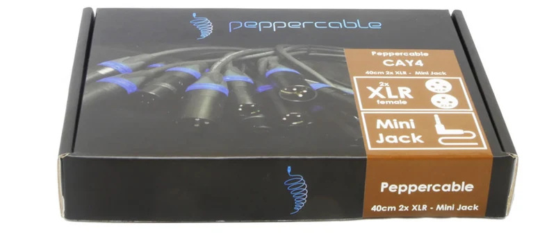 Peppercable CAY4 2x XLR Female - 3.5mm Mini Stereo Jack Câble 40cm
