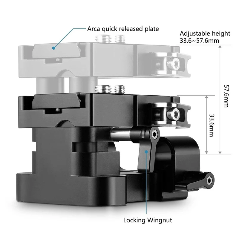 SmallRig Universal 15mm Rail Support System Baseplate 2092