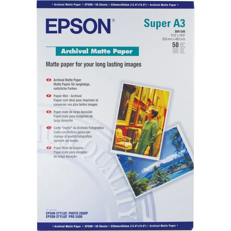 Epson A3+ Papier Mat d'Archive x50