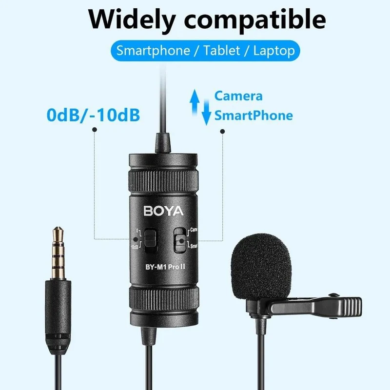 Boya BY-M1 Pro II Microphone à Pince