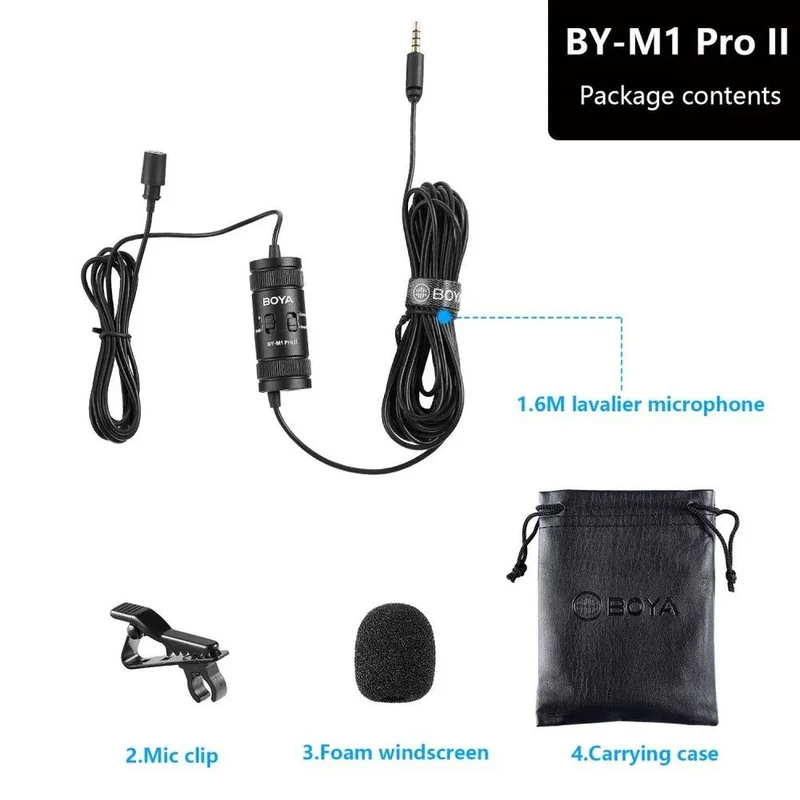 Boya BY-M1 Pro II Microphone à Pince