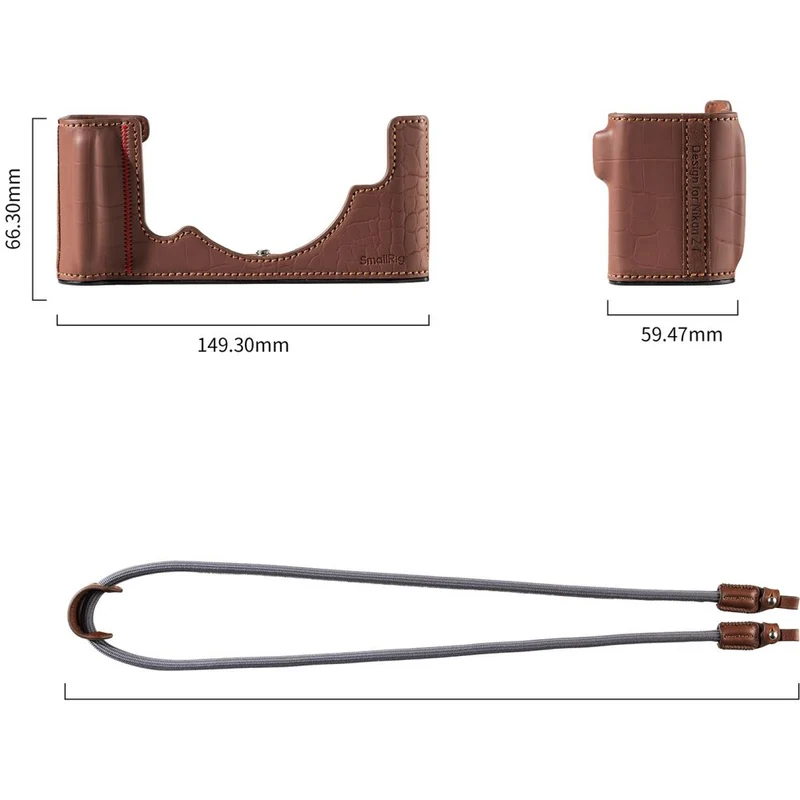 SmallRig 5096 Kit étui en cuir pour Nikon Z f (marron)