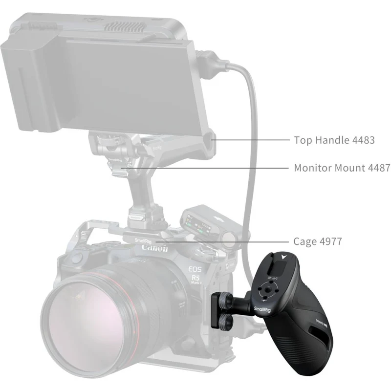 SmallRig 5194 Poignée latérale rotative avec vis 1/4"-20