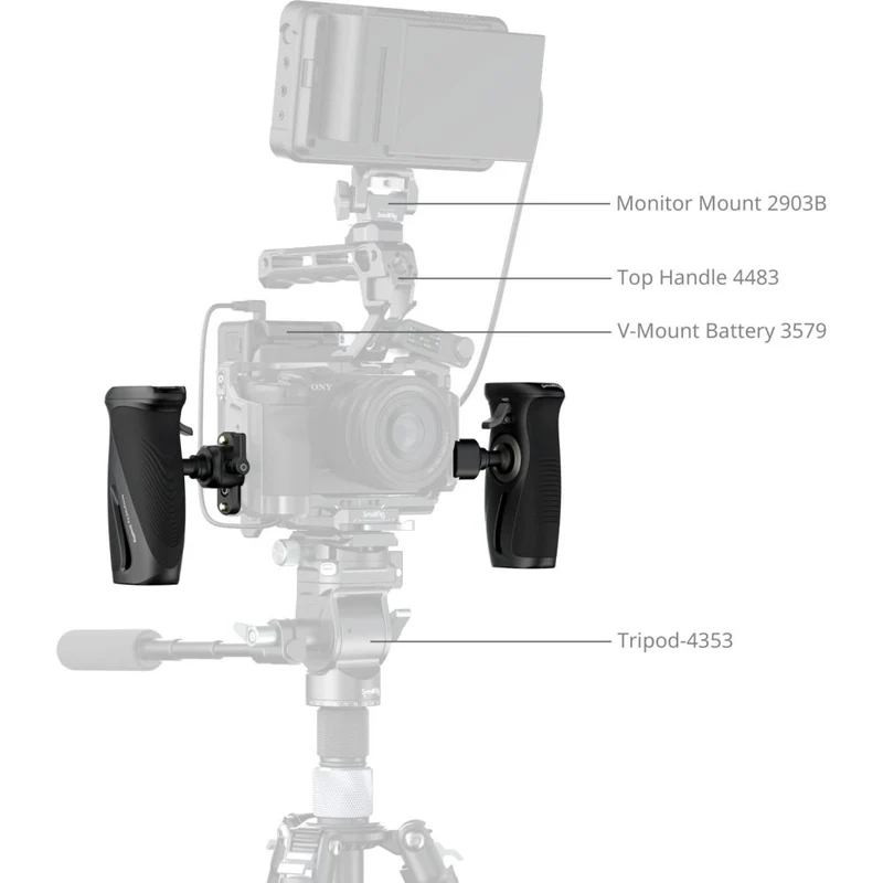 SmallRig 5160 Poignée latérale rotative avec pince NATO