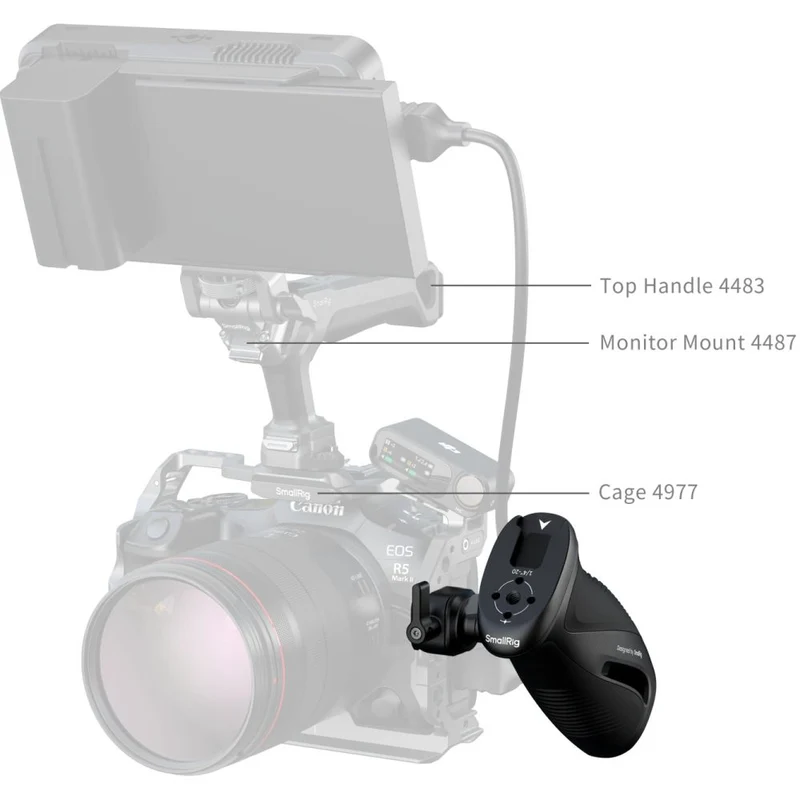 SmallRig 5160 Poignée latérale rotative avec pince NATO