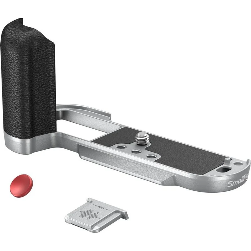 SmallRig 4713C Plaque de Montage en L avec Poignée en Silicone pour FUJIFILM X-T50, Argent