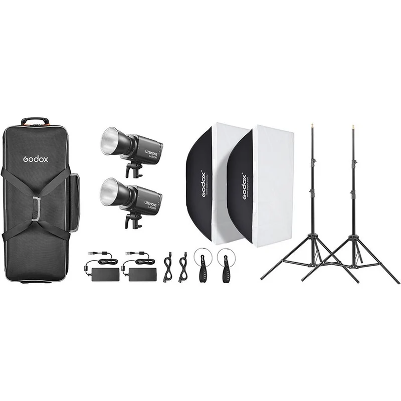 Godox Litemons LA200R K2 RGB LED Video Light 2 Light Kit (noir)