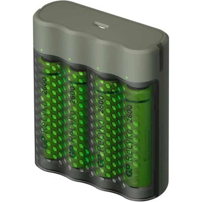 GP Chargeur de Batterie USB M451 Incl. 4 X RECYKO AA 2600 mAh